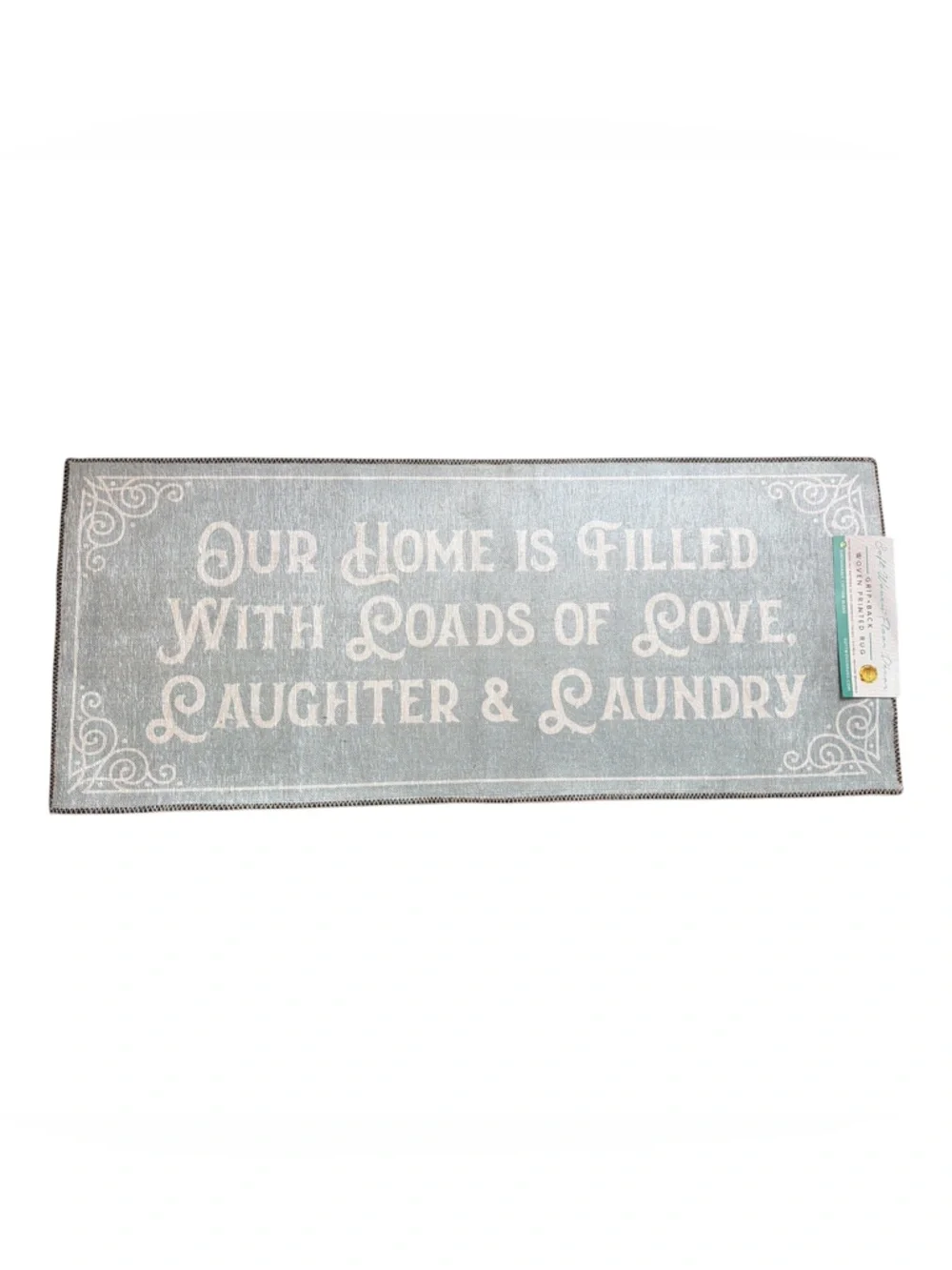 Decorative Laundry Mat - Light Blue 